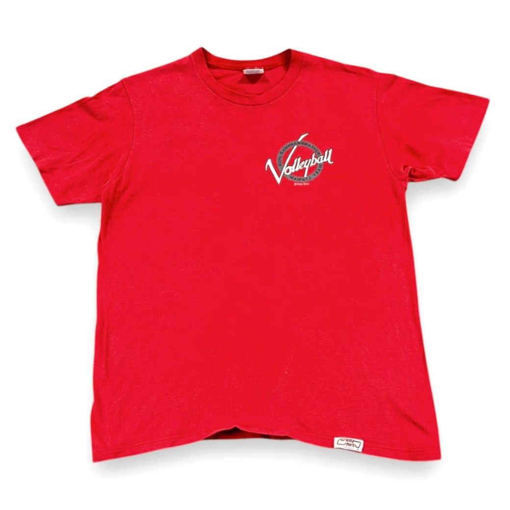 Vintage VINTAGE Crazy Shirts Volleyball Shirt Adult MEDIUM Red Hawaii USA 80s King Kamehameha Club Womens? Mens Size US M / EU 48-50 / 2 - 3 Thumbnail