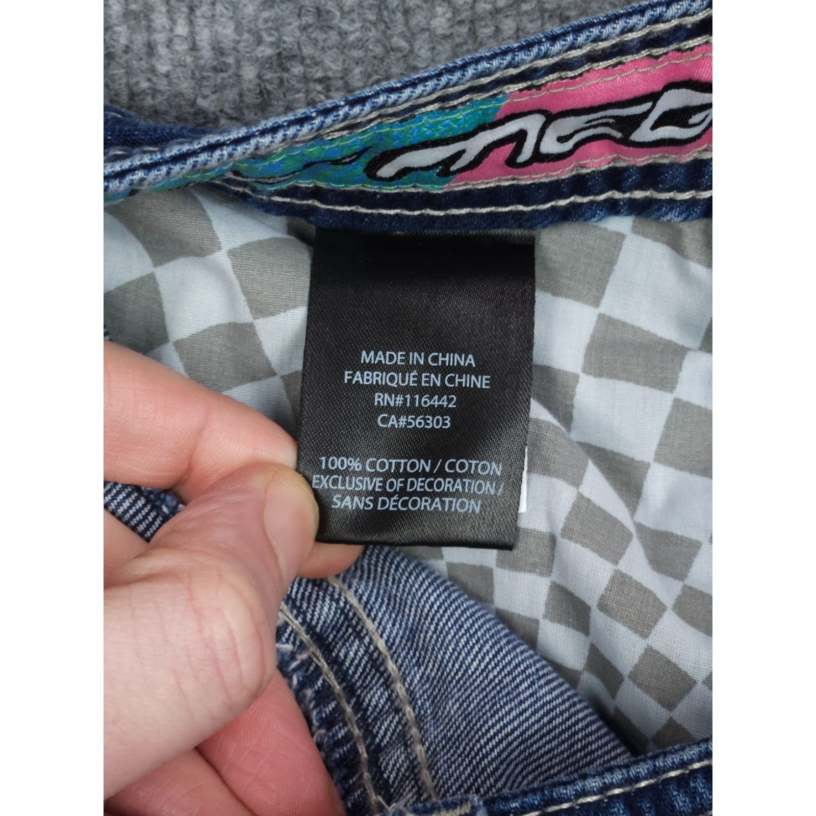 Vintage VINTAGE A.LAB Baggy Jeans Men 32 x 29 Blue Wide Leg Rave Y2K Embroider RAW HEM Jeans Mens 90s Streetwear Cyberpunk Punk Rock Hip Hop Skater City USA Size US 32 / EU 48 - 6 Thumbnail