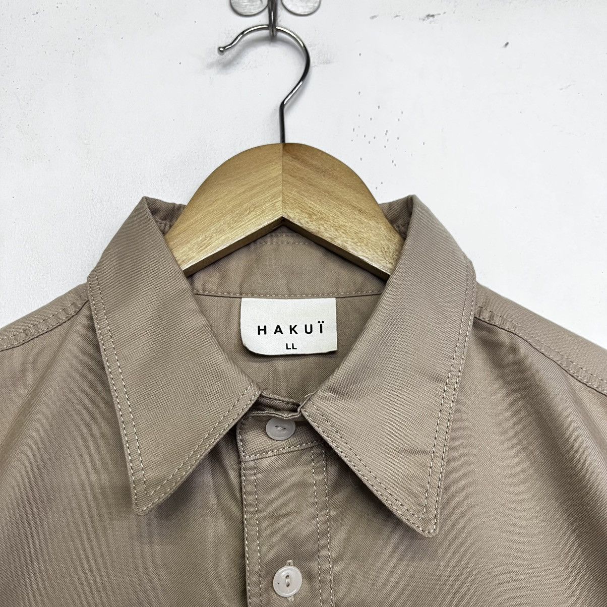 Japanese Brand HAKUI OXFORD STAND COLLAR WIDE CUFFS BUTTON SHIRT Size US XL / EU 56 / 4 - 10 Thumbnail