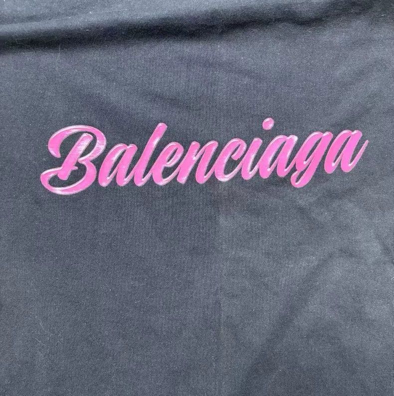 Balenciaga Balenciaga Logo Printed Short Sleeve T-Shirt Black Size US L / EU 52-54 / 3 - 2 Thumbnail