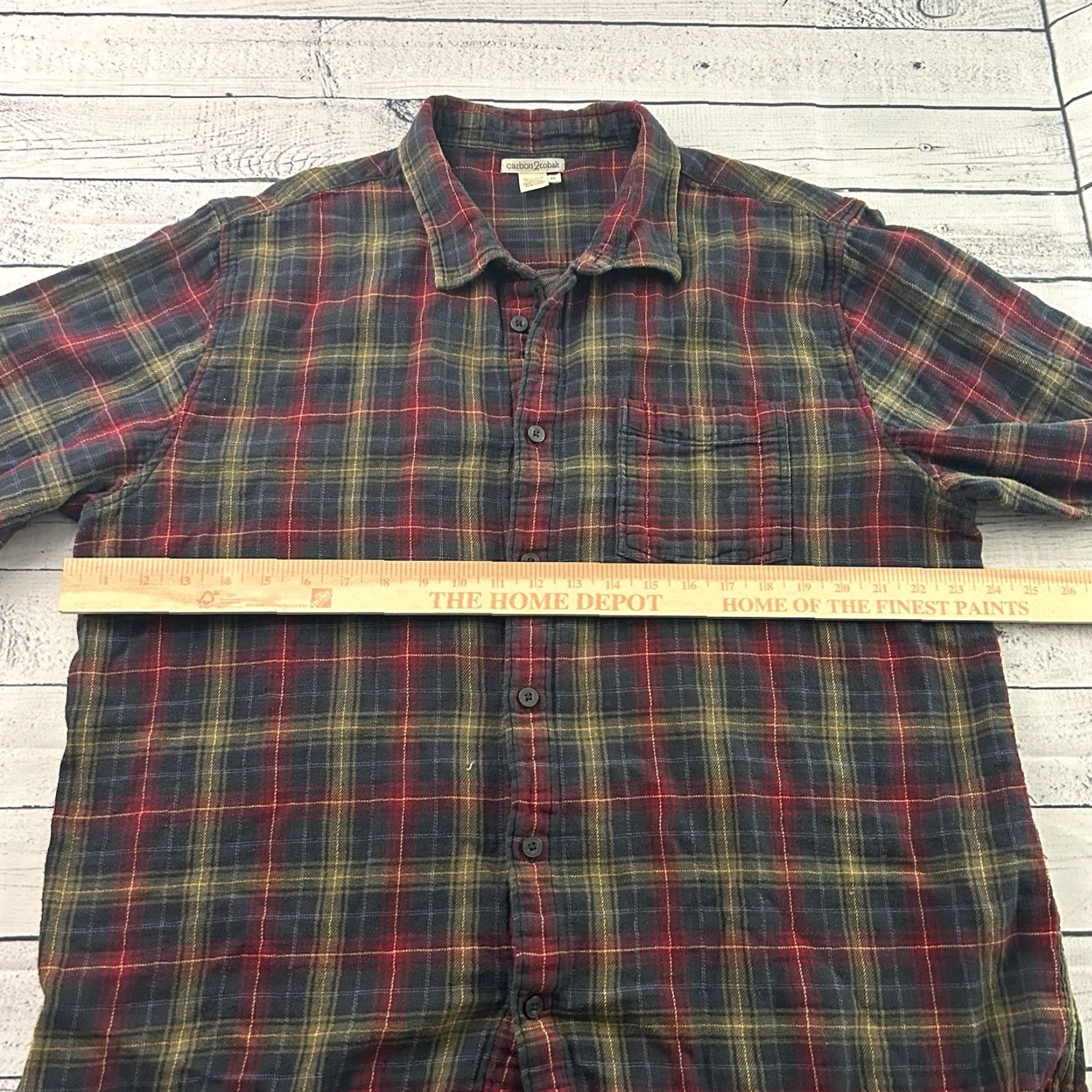 Carbon2Cobalt Carbon 2 Cobalt Plaid Button-Up Shirt Men's Large Multicolor Long Sleeve Cotton Flannel Size US L / EU 52-54 / 3 - 5 Thumbnail