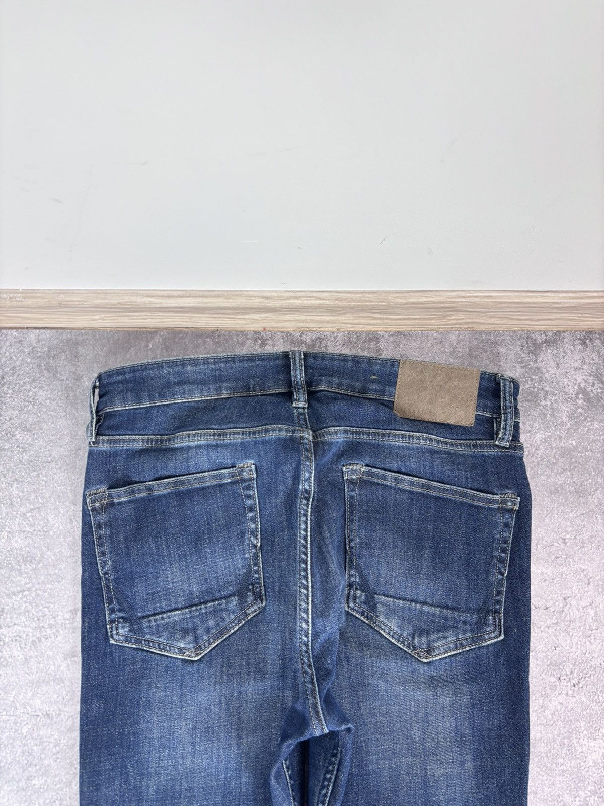 Allsaints AllSaints Cigarette Men’s Navy Blue Denim Jeans Skinny Slim Size US 32 / EU 48 - 18 Thumbnail