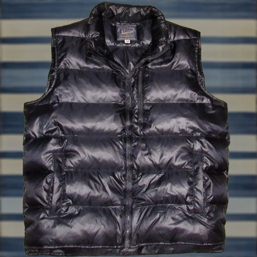 Vintage J CREW Navy Blue Down Fill Puffer Vest Large Size US L / EU 52-54 / 3 - 1 Thumbnail