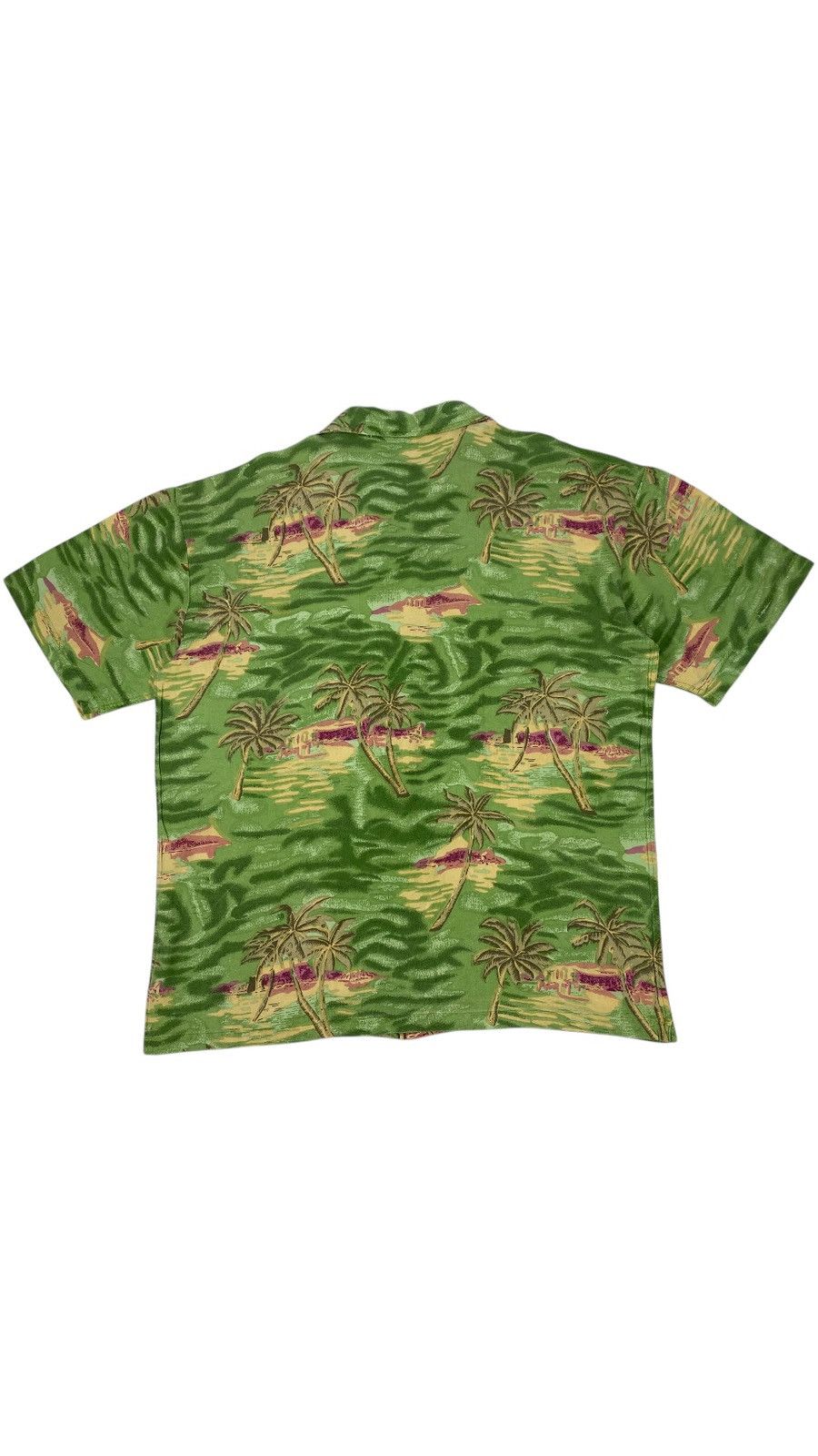 Vintage Vintage 90s Hawaiian Aloha Palms Festival Party Shirt Size US XL / EU 56 / 4 - 2 Thumbnail