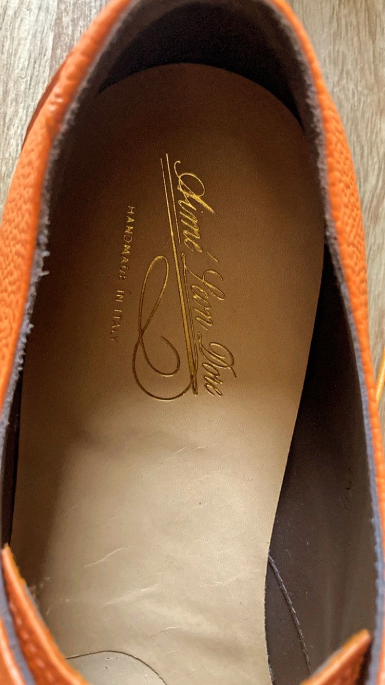Aime Leon Dore SS25 orange calf skin lug sole derby Size US 12 / EU 45 - 7 Thumbnail