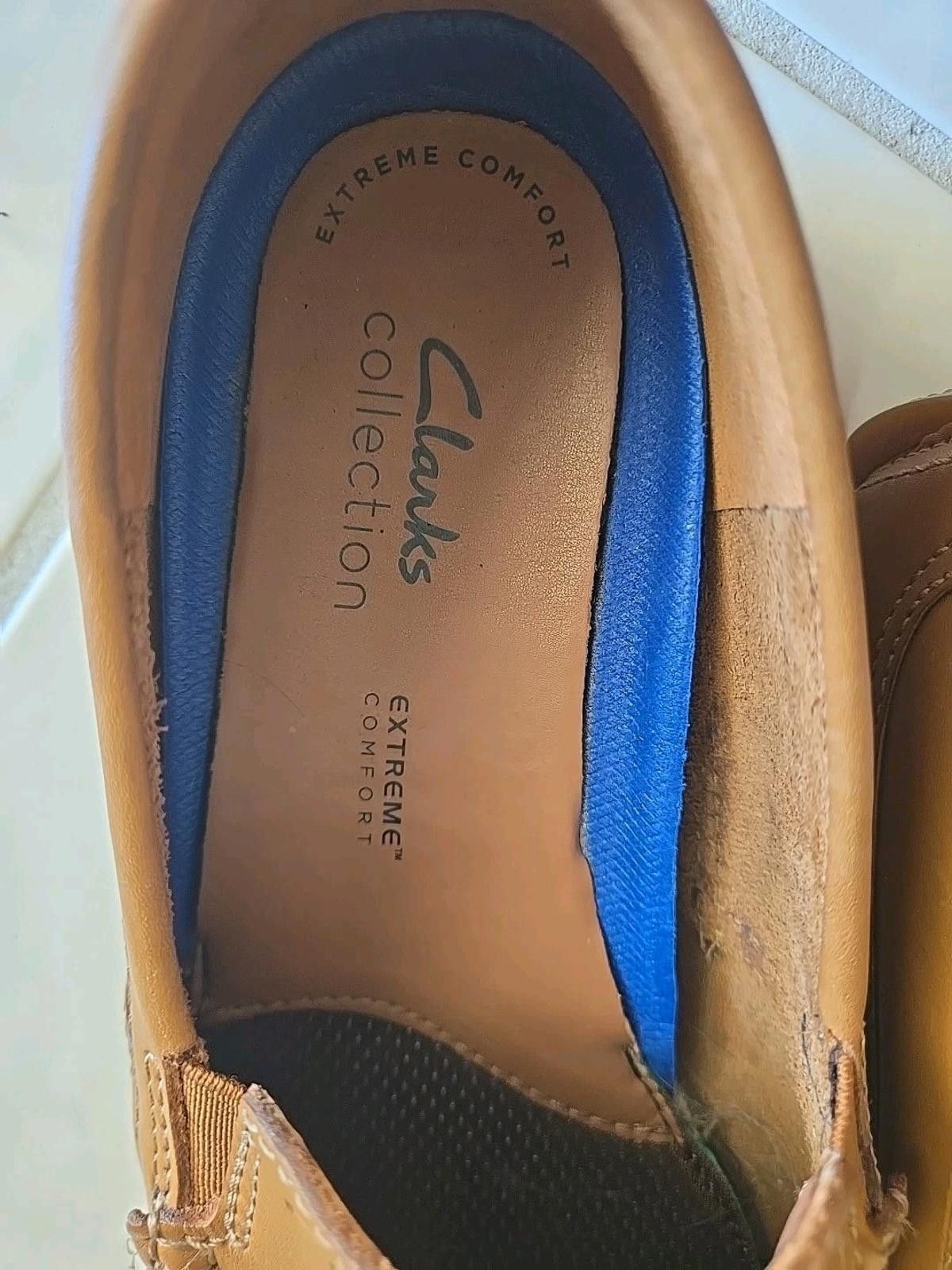 Clarks Clarks Mens 8.5 Markman Tan Leather Slip On Loafer Shoes Size US 8.5 / EU 41-42 - 8 Thumbnail