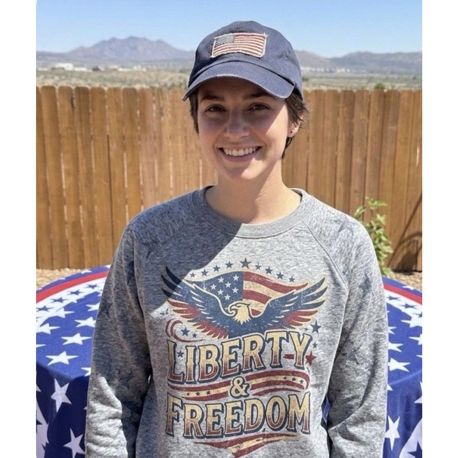 Other USA Flag Baseball Cap Adjustable Embroidered, Distressed Size ONE SIZE - 1 Thumbnail