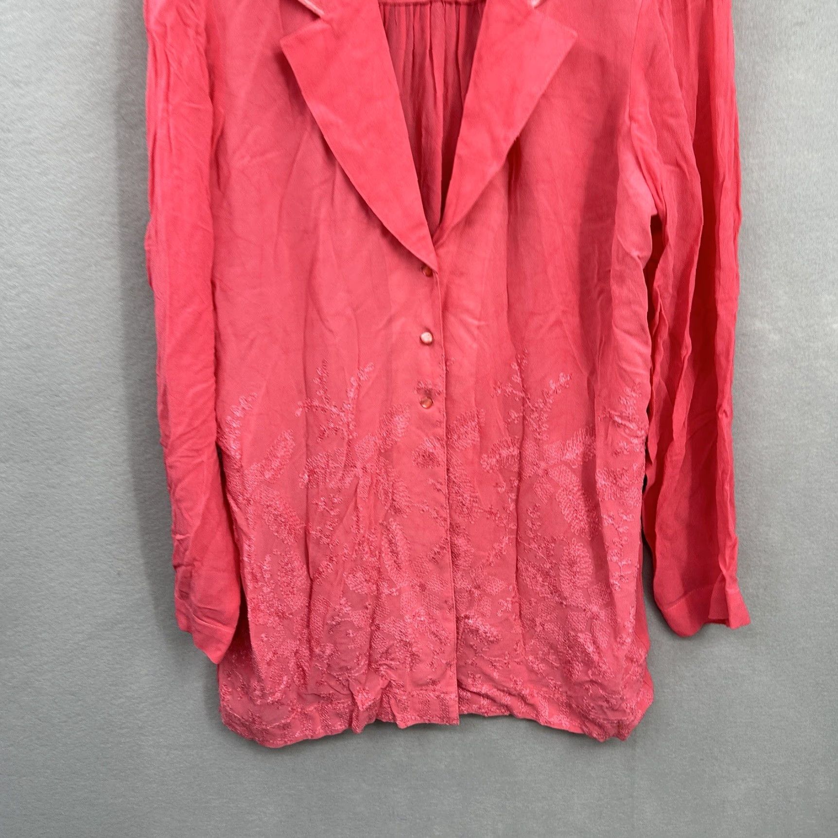 Vintage VINTAGE Dorothy Schoelen Shirt Womens L Pink 90s Vintage Boho Kimono Embroidered Y2K Platinum By Dorothy Schoelen Artsy Jacket Quiet Luxury Size L / US 10 / IT 46 - 3 Thumbnail