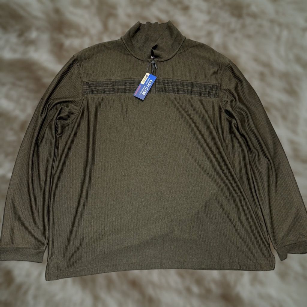 Haggar Men's Haggar Pullover Sweater Long Sleeve NWT Size 2XL Olive Green Size US XXL / EU 58 / 5 - 1 Thumbnail