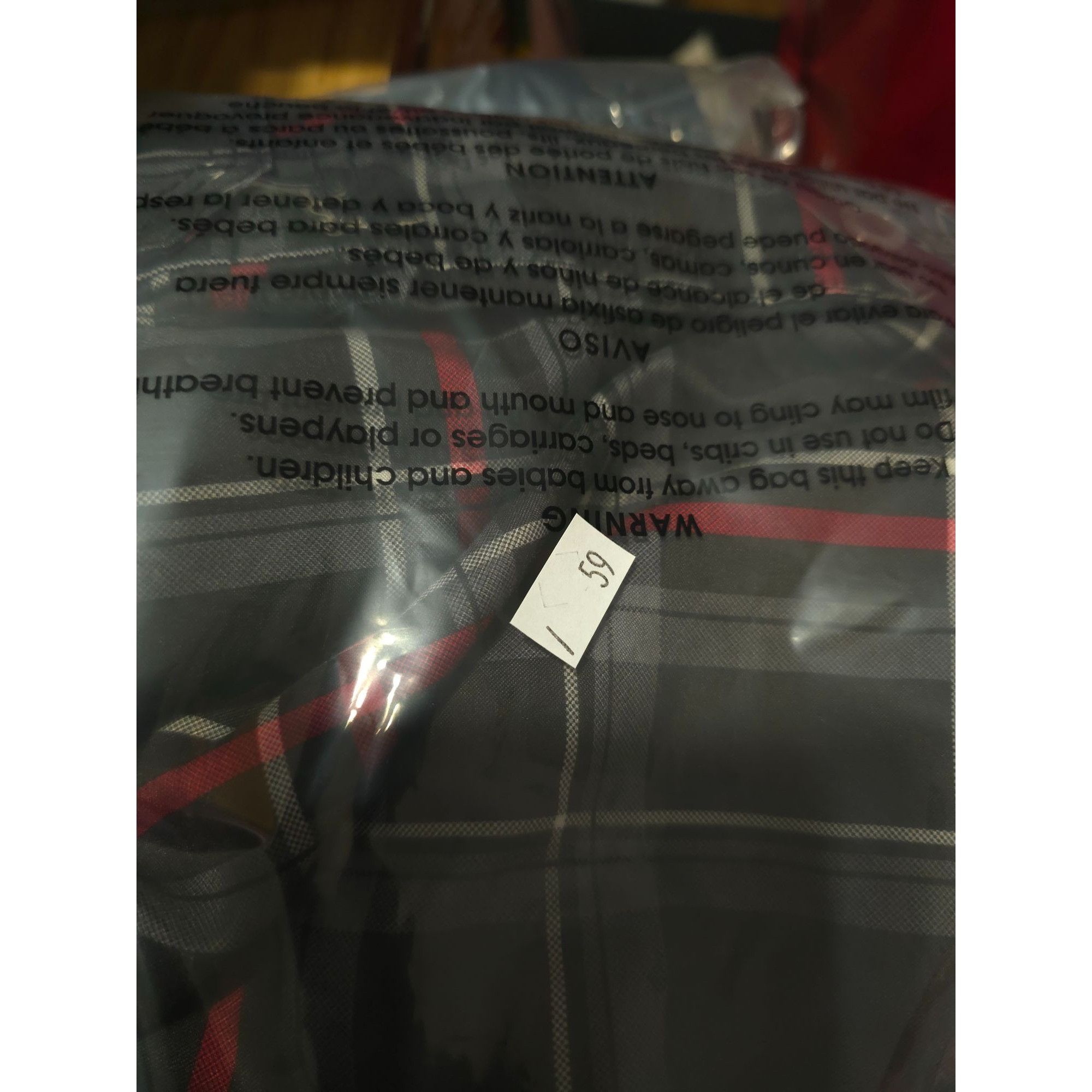 Other Op Ocean Pacific Men's Plaid Cargo Swim Trunks L Black/Red Size US 36 / EU 52 - 7 Thumbnail