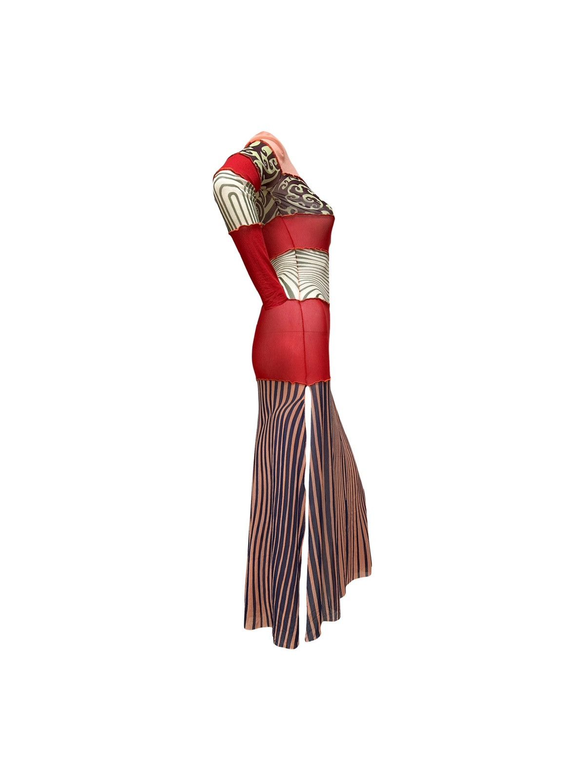 Jean Paul Gaultier JEAN PAUL GAULTIER S/S 1996 Cyberbaba Optical Illusion Dress Size S / US 4 / IT 40 - 3 Thumbnail