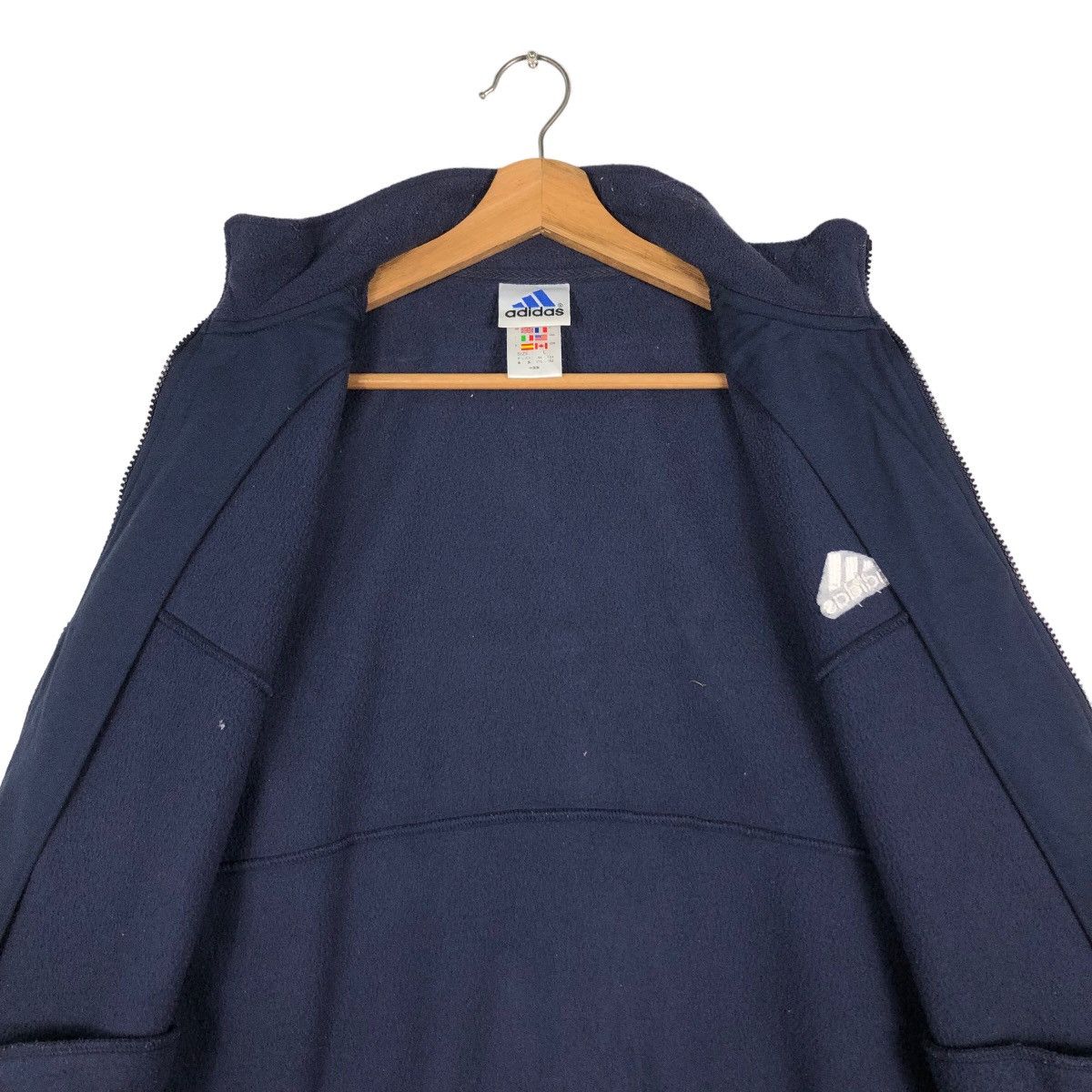 Adidas 🔥Training Wear Zipper Fleece Jacket Adidas Big Logo Size US L / EU 52-54 / 3 - 14 Thumbnail