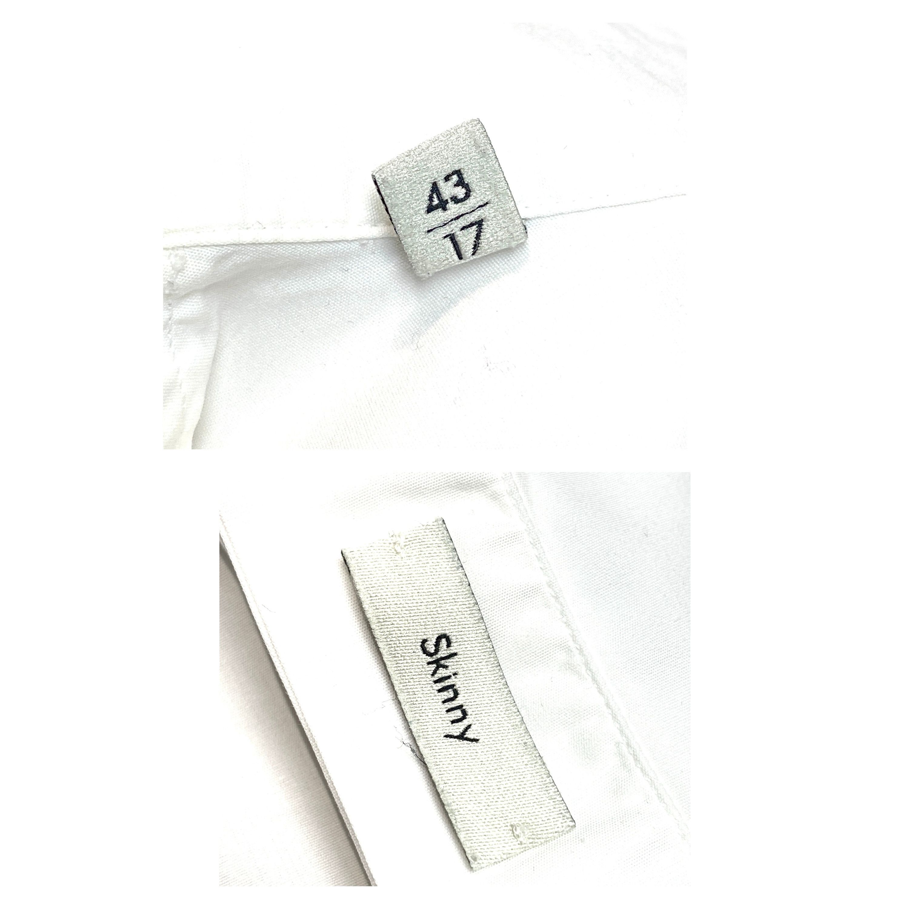 Gucci Gucci White Poplin Long Skinny Formal Classic Dress Shirt Size US L / EU 52-54 / 3 - 12 Thumbnail