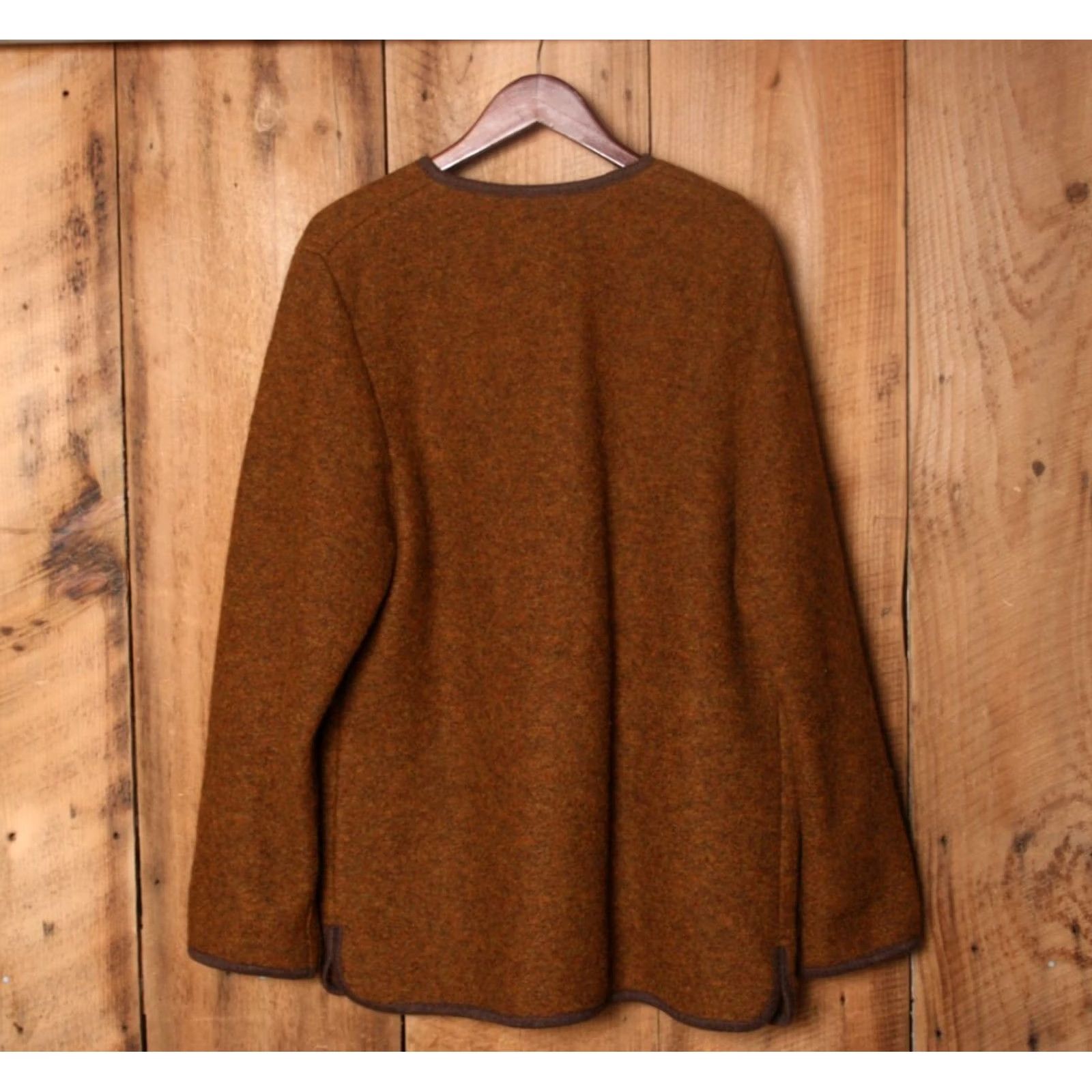 Vintage L.L. Bean Cardigan Jacket Wool Trachten Tyrolean Brown Womens Sz. M Size M / US 6-8 / IT 42-44 - 6 Thumbnail