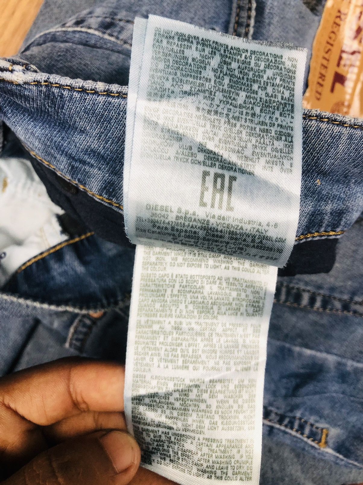 Diesel DIESEL Blue Distressed Patchwork Jeans Slim Fit (40) Size US 32 / EU 48 - 14 Thumbnail