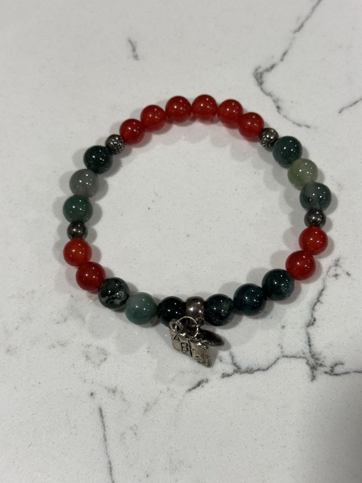 Handmade Handmade Gemstone Talisman Teacher Bracelet agatejade,silver Size ONE SIZE - 6 Thumbnail