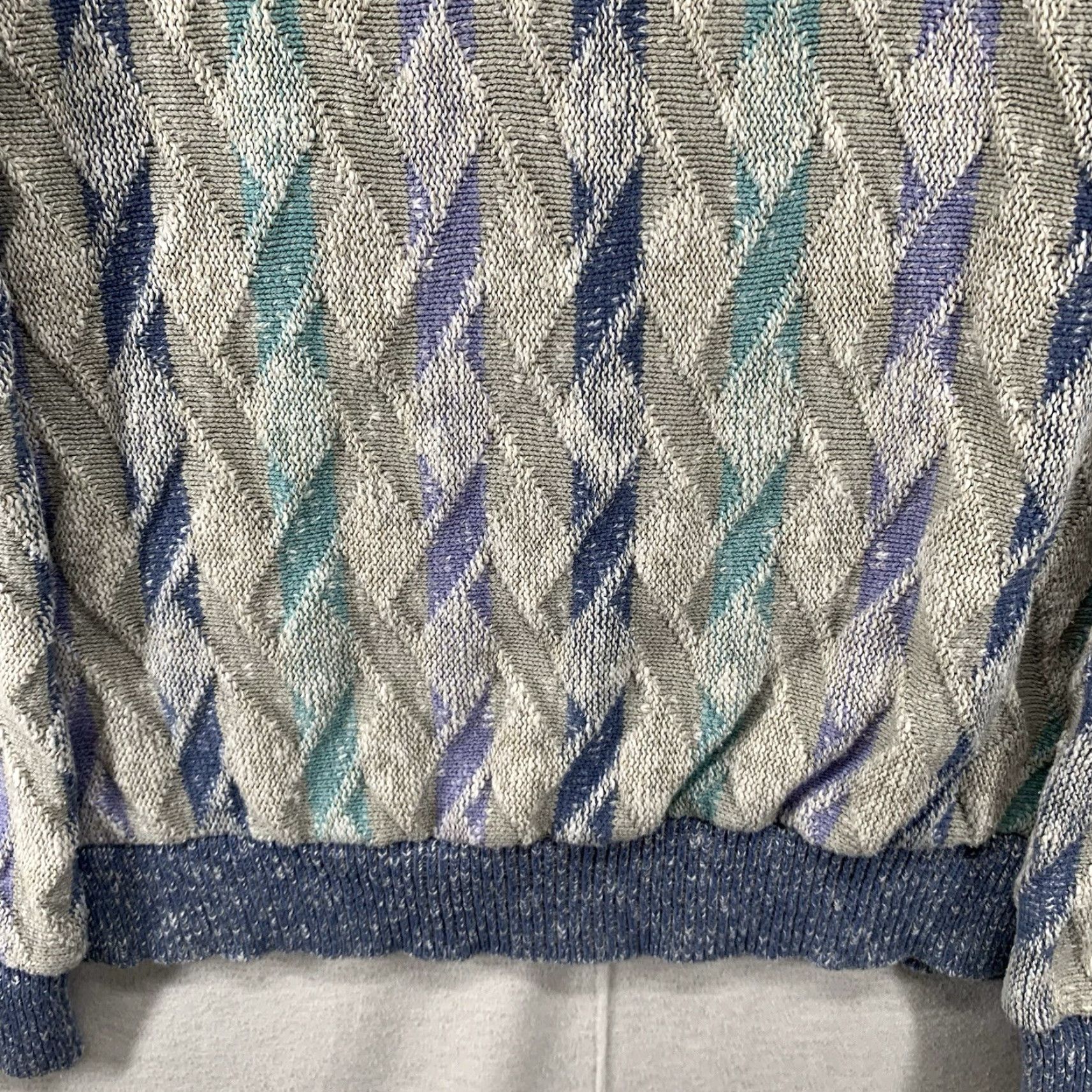 Vintage VINTAGE Shenandoah Mens XL Geometric Sweater Textured 3D Pastels USA Made 90s Size US XL / EU 56 / 4 - 6 Thumbnail