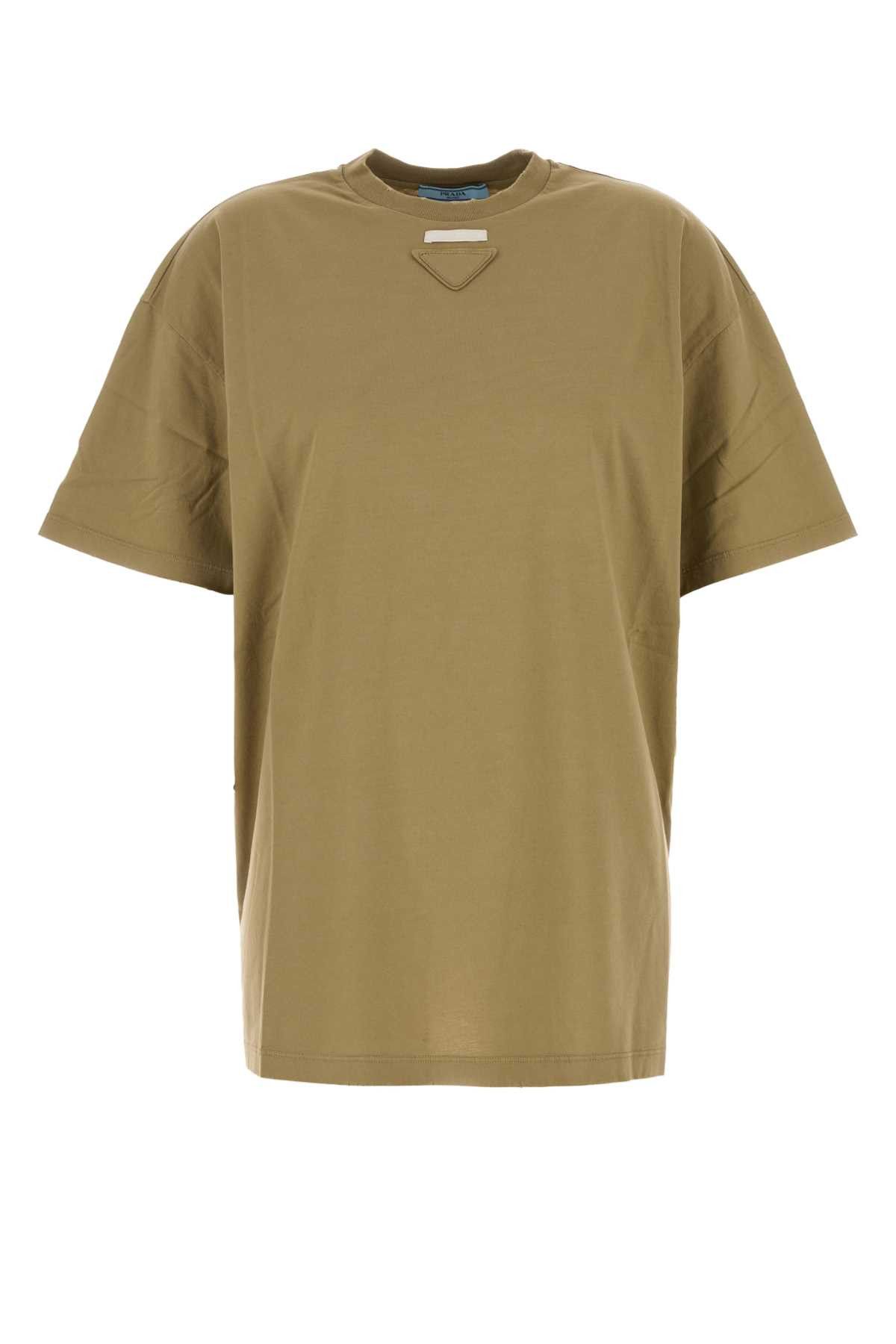 Prada Sage Green Jersey T-Shirt Size XS / US 0-2 / IT 36-38 - 1 Thumbnail