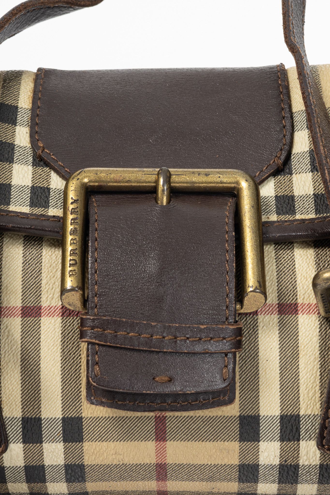 Burberry Burberry Haymarket Check Buckle-Flap Handbag Size ONE SIZE - 10 Thumbnail