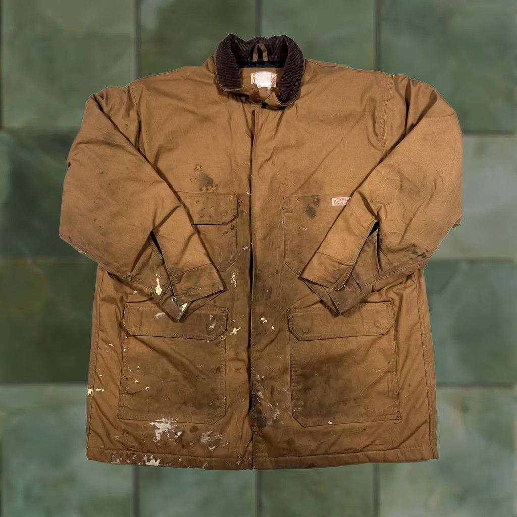 Red Kap Red Kap Coat Mens 2XL Brown Canvas Quilted Insulated Workwear Parka Full Zip Read Size US XXL / EU 58 / 5 - 1 Thumbnail