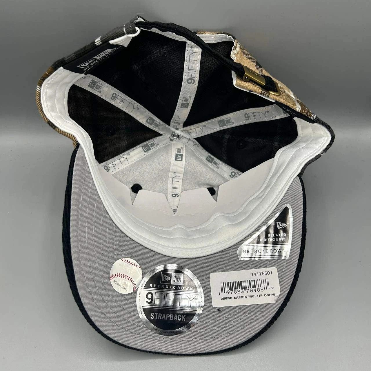 New Era San Francisco Giants MLB Hat Men Plaid Corduroy Strap Back Size ONE SIZE - 2 Thumbnail
