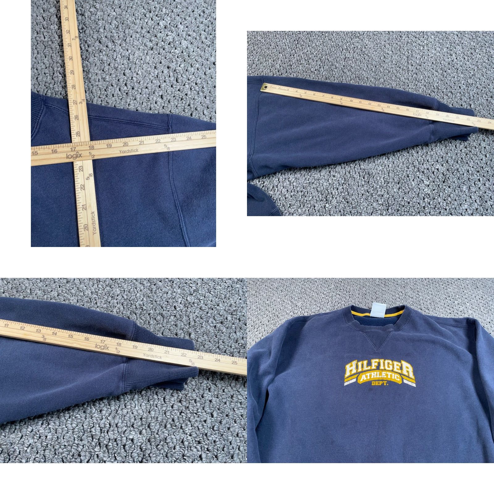 Tommy Hilfiger VTG Tommy Hilfiger Athletic Department Sweatshirt Mens XL Blue Oversized 90s Retro Graphic Print Heavyweight Cotton Blend Size US XL / EU 56 / 4 - 8 Thumbnail