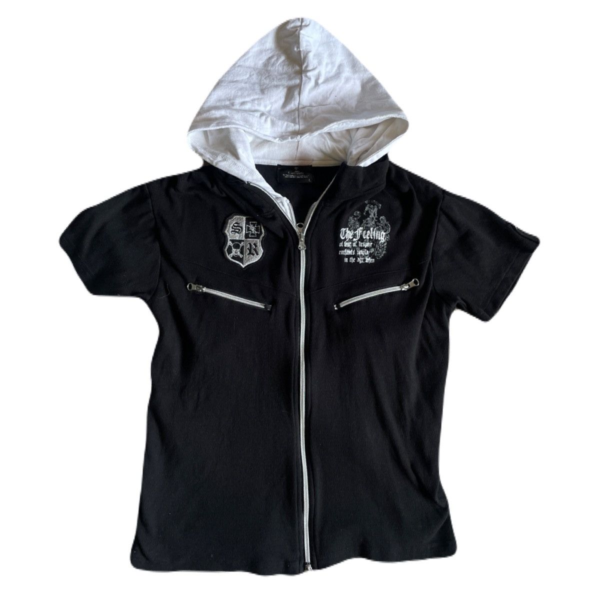 If Six Was Nine 2000s Japanese archive Layered Poem Short Sleeve Hoodie Vkei Size US S / EU 44-46 / 1 - 3 Thumbnail