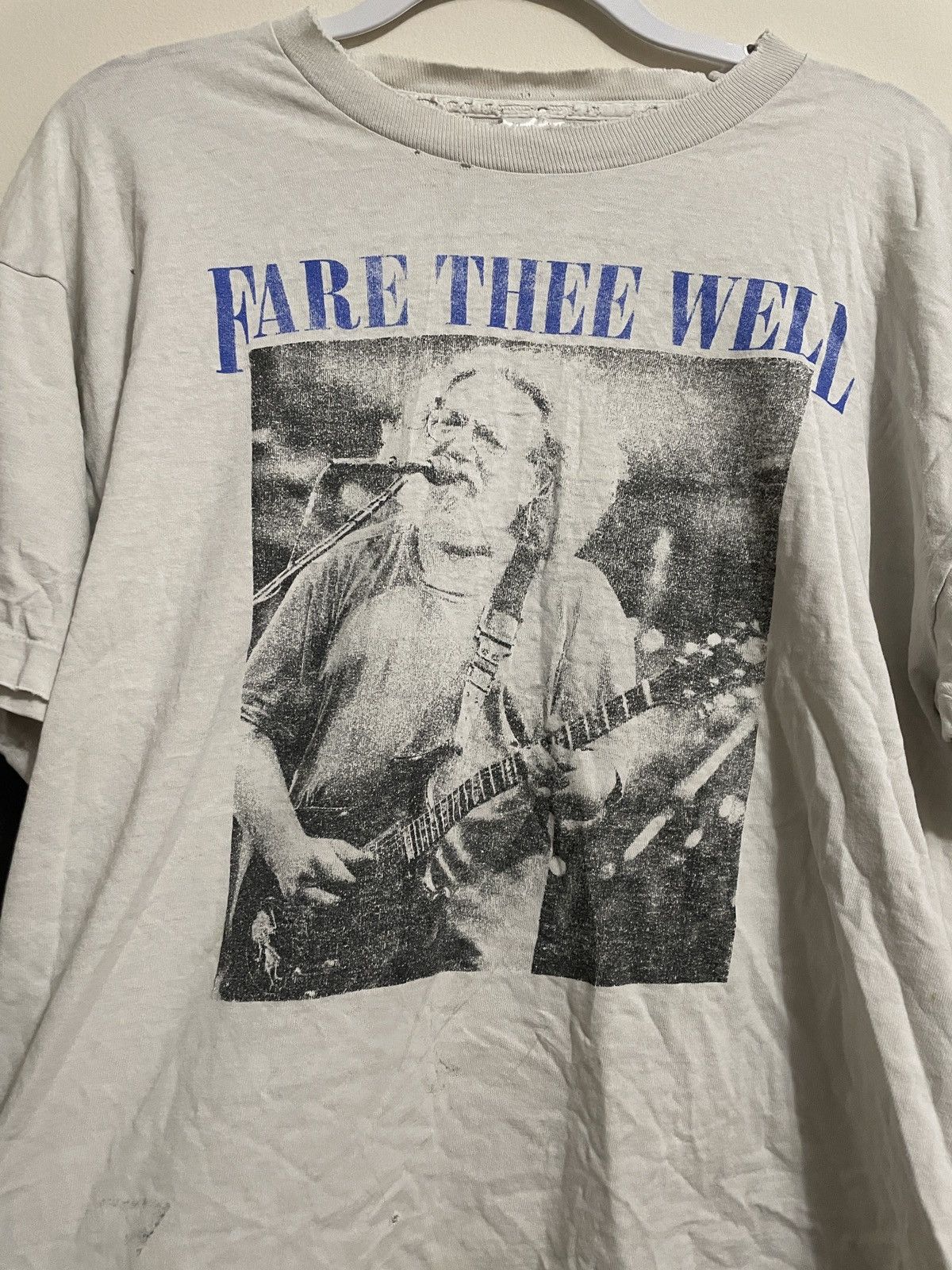 Vintage Thrashed Grateful Dead Jerry Garcia “Fare Thee Well” Tee Size US XL / EU 56 / 4 - 3 Thumbnail