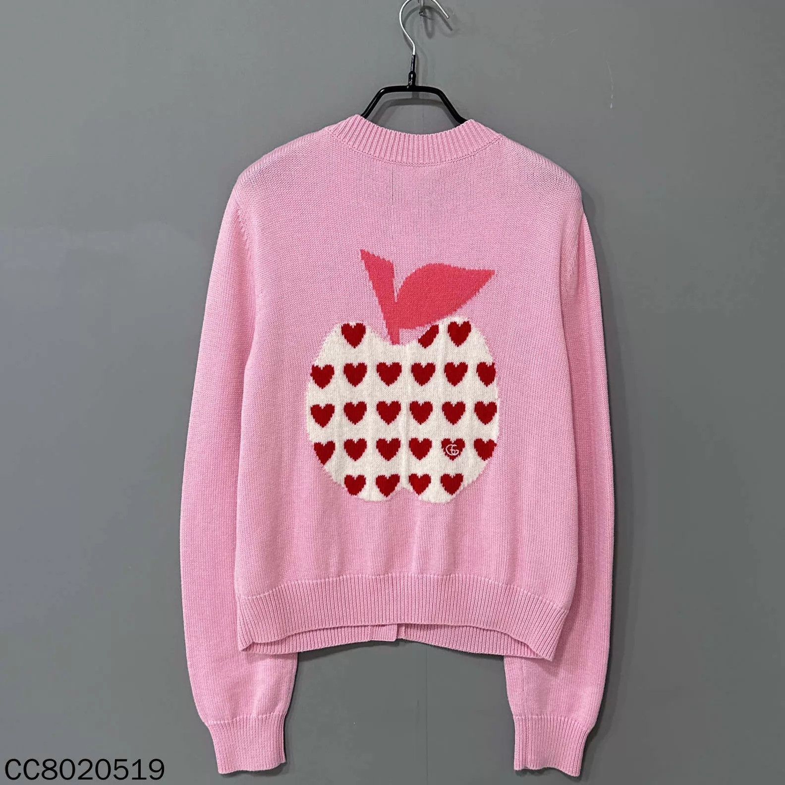 Gucci GUCCI pink apple logo knit cardigan M Size M / US 6-8 / IT 42-44 - 3 Thumbnail