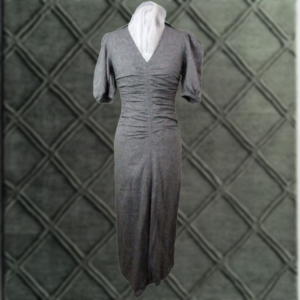 Mango Mango Womens Small Black White Linen Dress NWT Size S / US 4 / IT 40 - 1 Thumbnail
