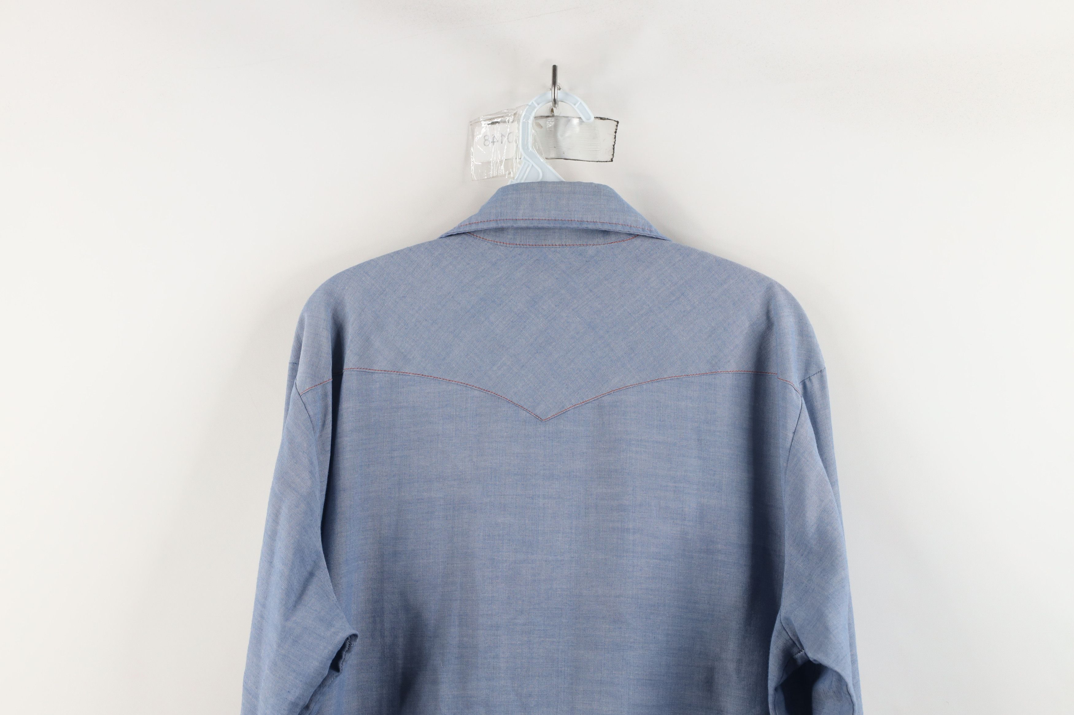 Vintage Vintage 60s 70s Big Mac Rodeo Snap Button Shirt Blue USA Size US XL / EU 56 / 4 - 12 Thumbnail