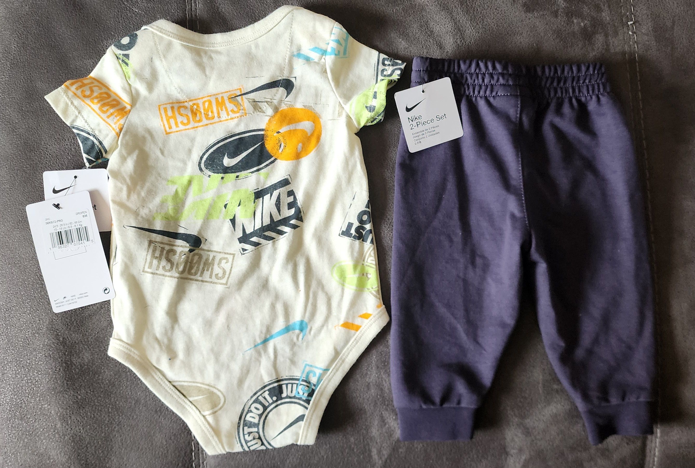 Nike NWT Nike 2 Piece Set Onesie & Pants 6 Months Baby Outfit Size US XXS / EU 40 - 3 Thumbnail