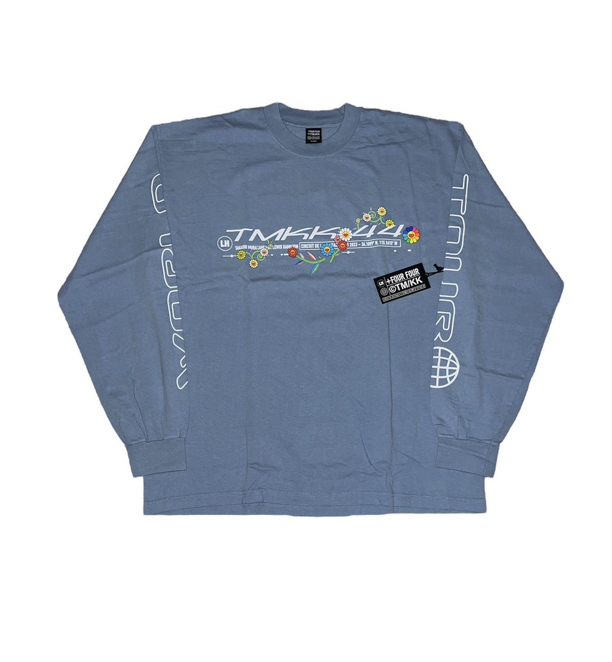 image of Takashi Murakami X Lewis Hamilton +44 World Tour Tee in Blue, Men's (Size XL)