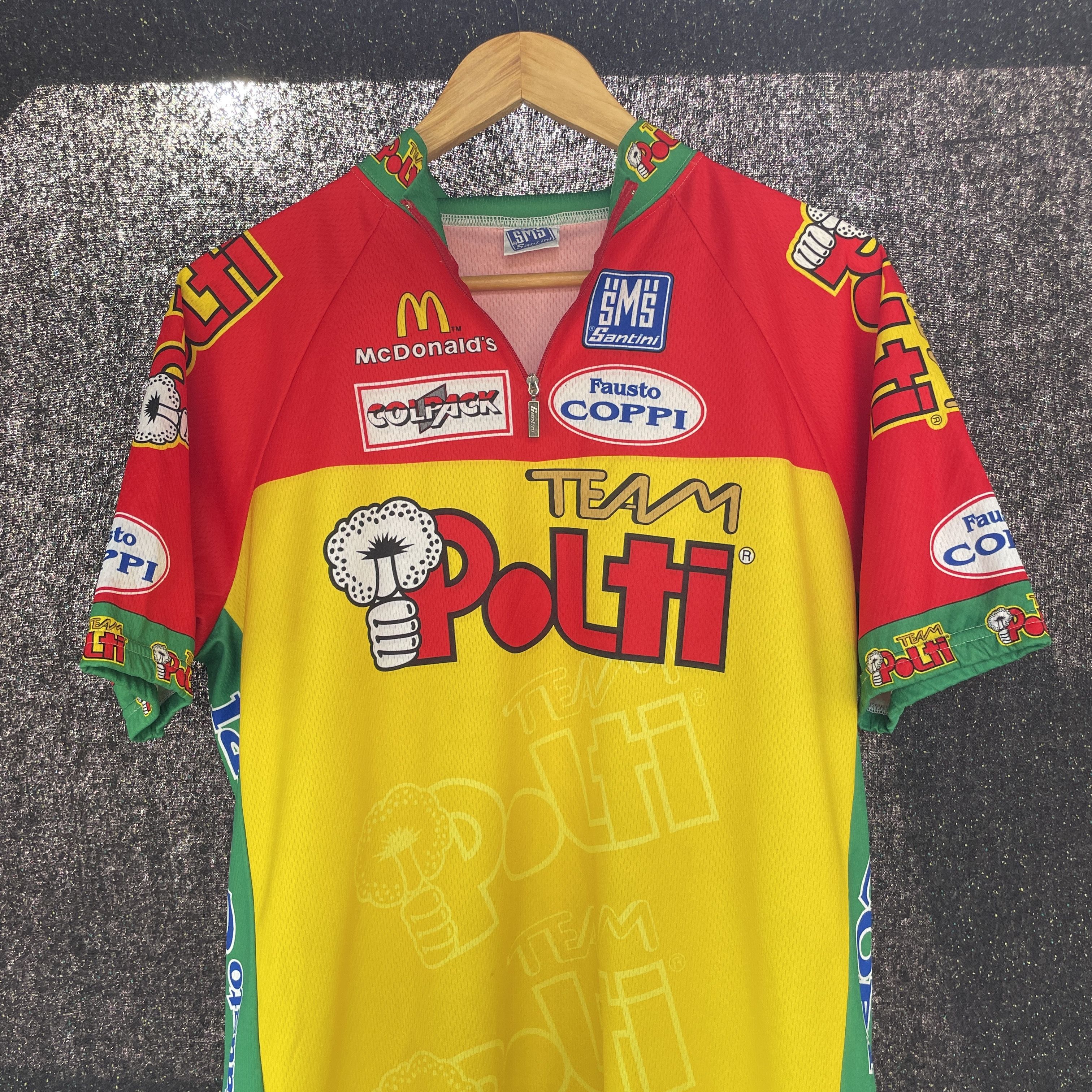 Other SMS Santini Team Polti Vintage 90's Cycling Jersey Size 4XL Size US XXL / EU 58 / 5 - 3 Thumbnail