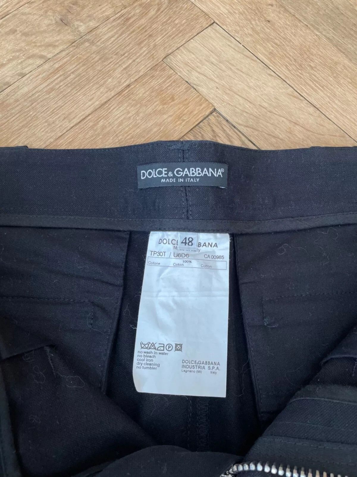 Dolce & Gabbana Dolce & Gabbana AW2006 Bondage Buckle Zipper Black Pants Size US 31 - 4 Thumbnail