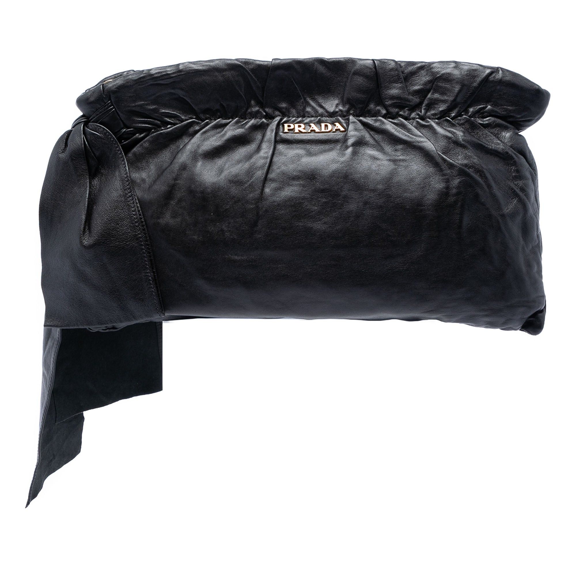 Prada Nappa Antique Bow Clutch Size ONE SIZE - 1 Thumbnail