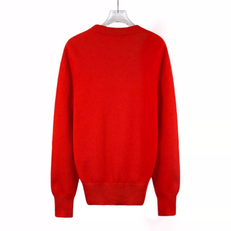 Louis Vuitton Louis Vuitton 22 Red Chain Cashmere Crew Neck Long Sleeve Size L / US 10 / IT 46 - 2 Thumbnail