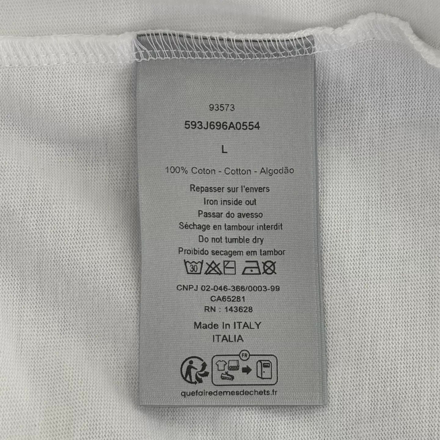 Dior DIOR CD Logo 3M Reflective Crewneck Short Sleeve Tee White L Size US L / EU 52-54 / 3 - 4 Thumbnail