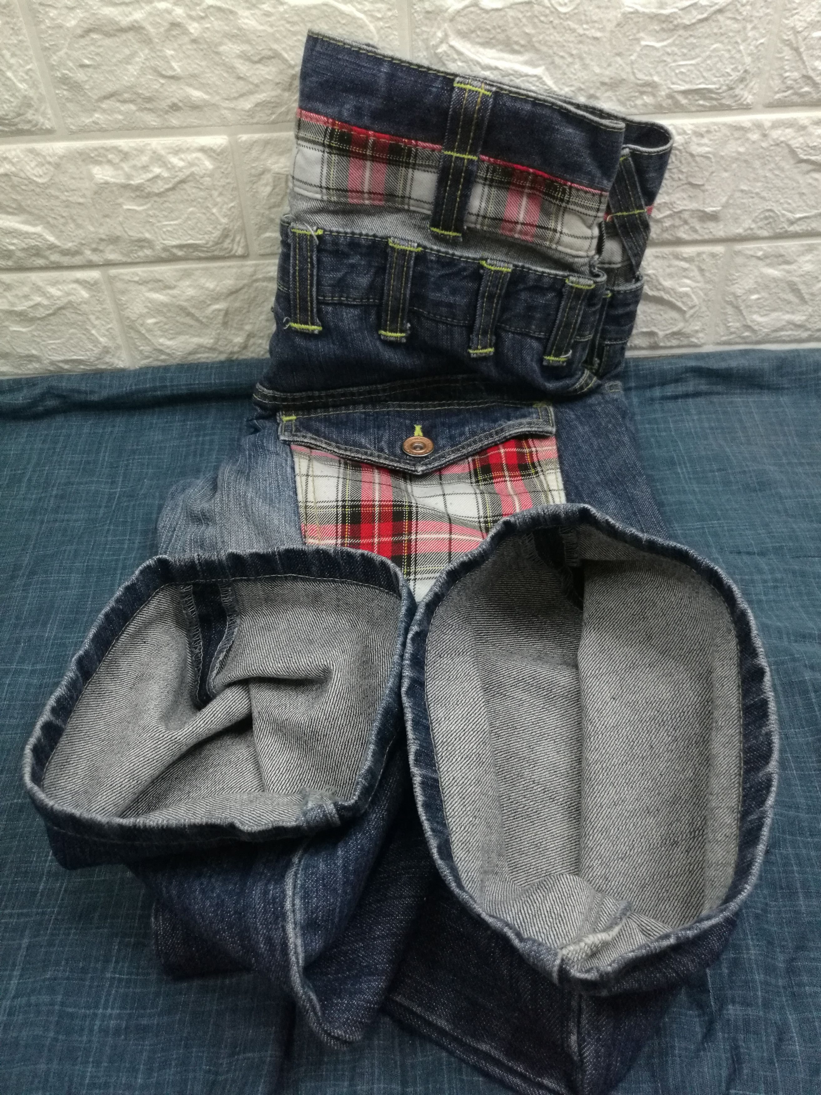 Japanese Brand Vintage Japanese Hybrid Double Waist Jeans Size US 32 / EU 48 - 11 Thumbnail