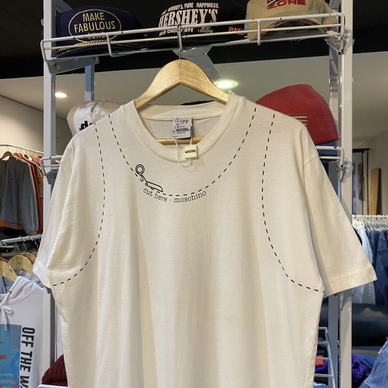 Moschino VINTAGE Moschino Chevy & Chic "Cut Here" Tee Size US L / EU 52-54 / 3 - 3 Thumbnail