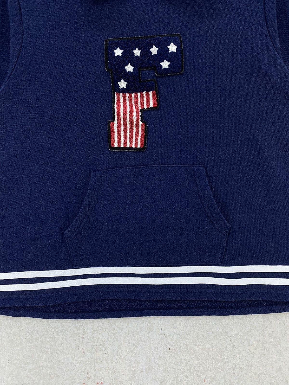 Fiorucci Florucci Womens Hoodie Big Logo Embroidery US Flag Pullover Size ONE SIZE - 3 Thumbnail