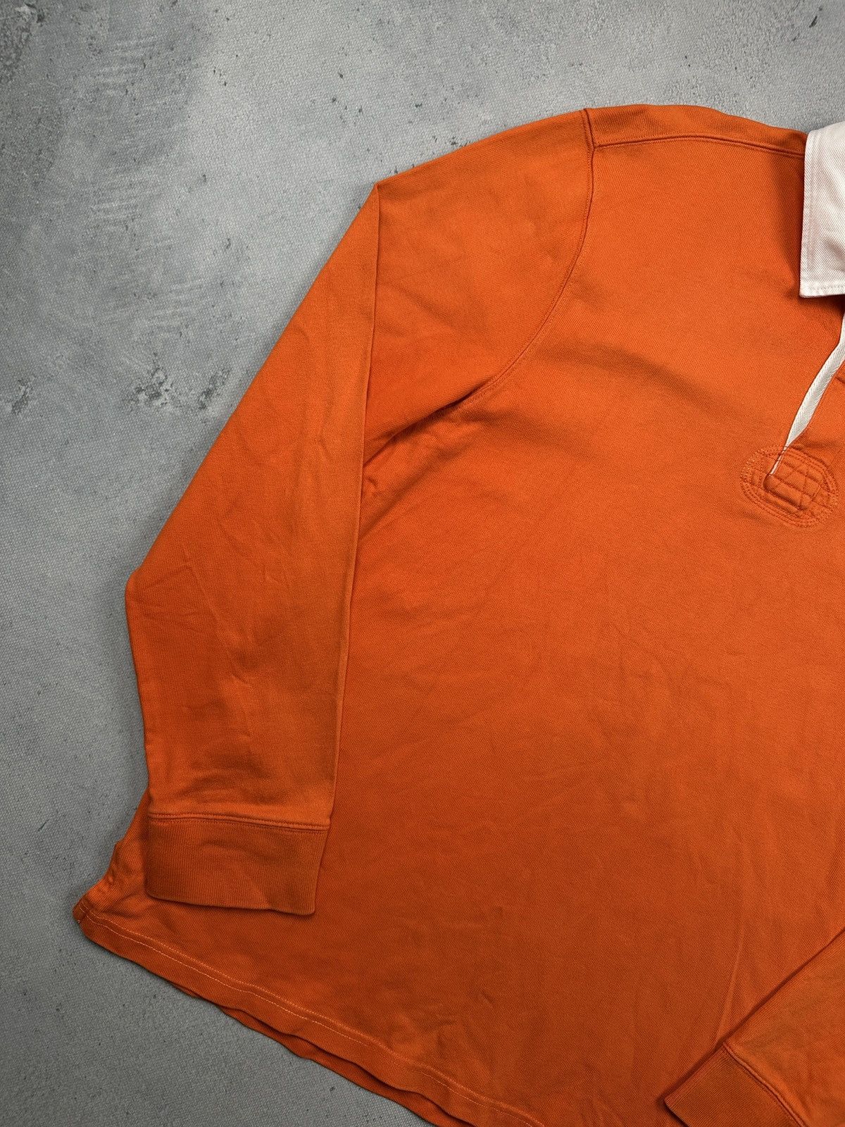 Polo Ralph Lauren Polo Ralph Lauren RLPC Orange Long Sleeve Rugby Shirt 90s Size US XL / EU 56 / 4 - 3 Thumbnail