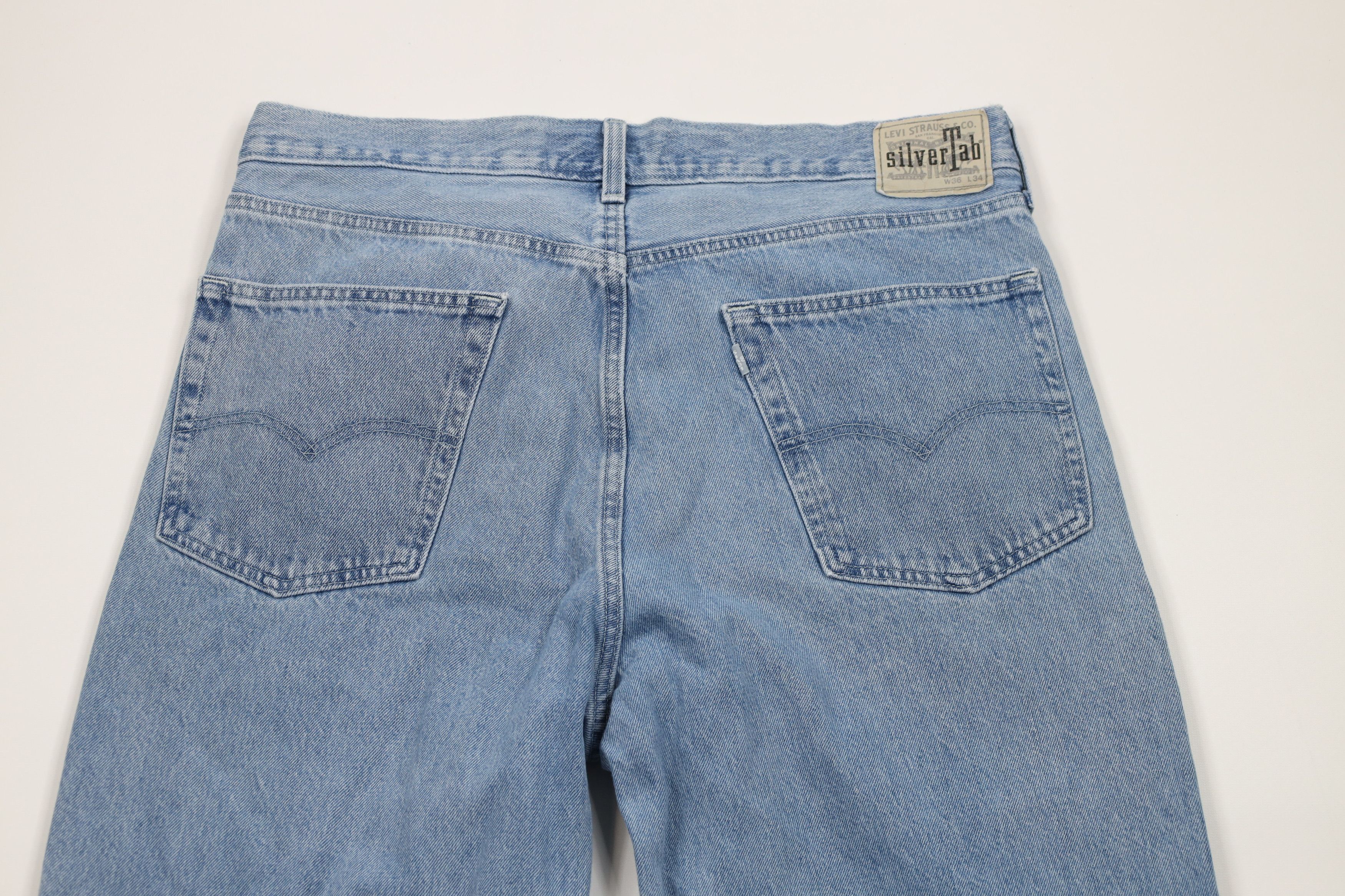 Levi's × Vintage Vintage Y2K Levis SilverTab Baggy Loose Wide Leg Denim Jeans Size US 36 / EU 52 - 9 Thumbnail