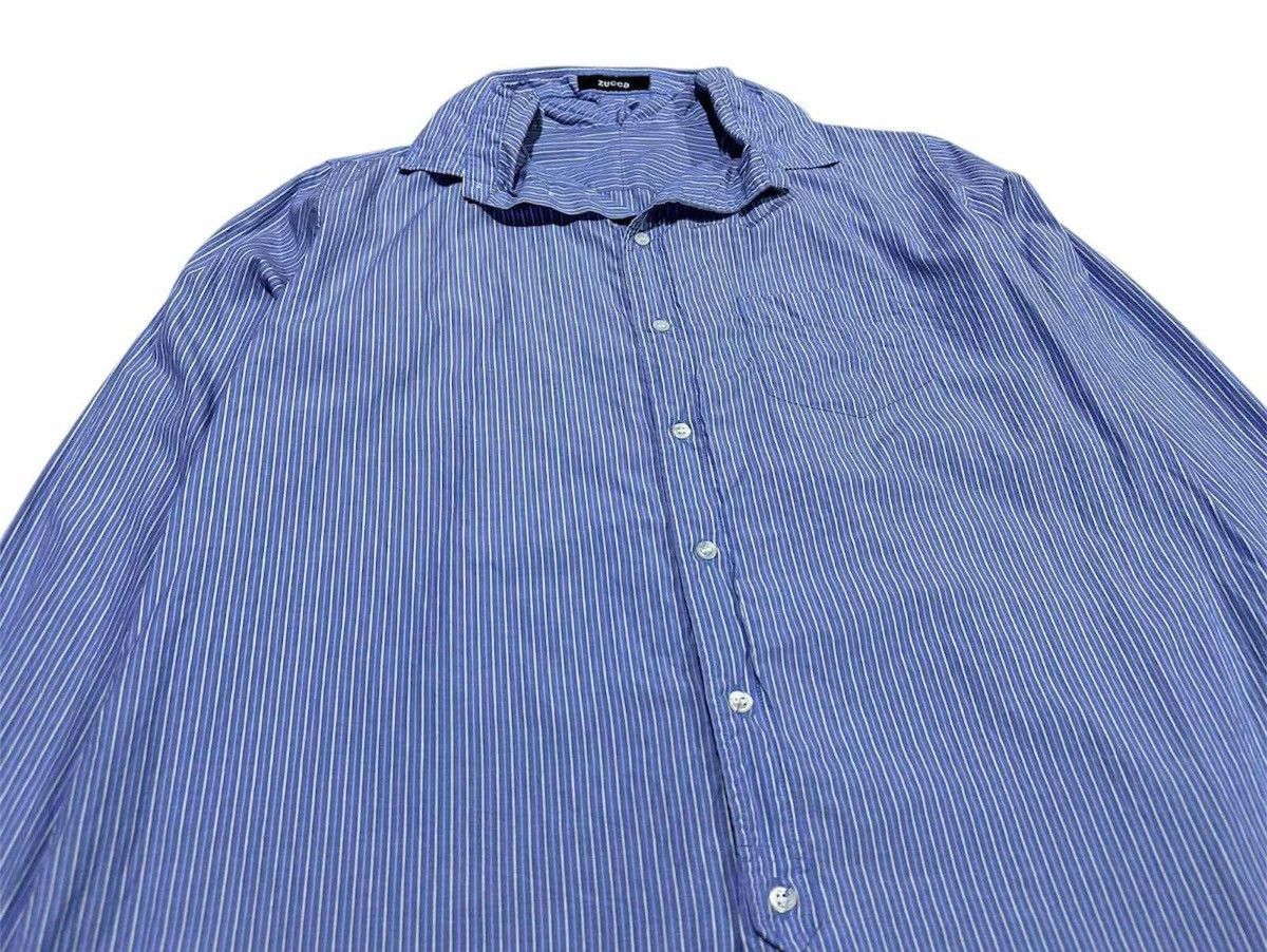 Issey Miyake 🔥Rare Vintage Zucca Issey Miyake High Collar Striped Shirt Size US M / EU 48-50 / 2 - 2 Thumbnail