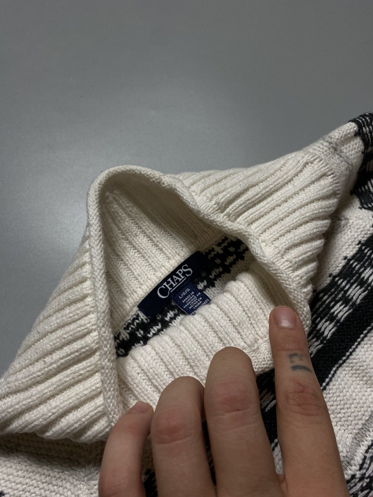 Chaps Ralph Lauren × Polo Ralph Lauren × Vintage Chaps Ralph Lauren RARE! Hand knitted sweater Size US M / EU 48-50 / 2 - 7 Thumbnail