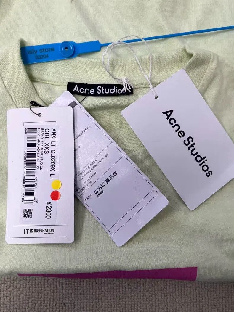 Acne Studios Acne Studios Graffiti Printed Short Sleeve T-Shirt - Green Size US XXS / EU 40 - 5 Thumbnail