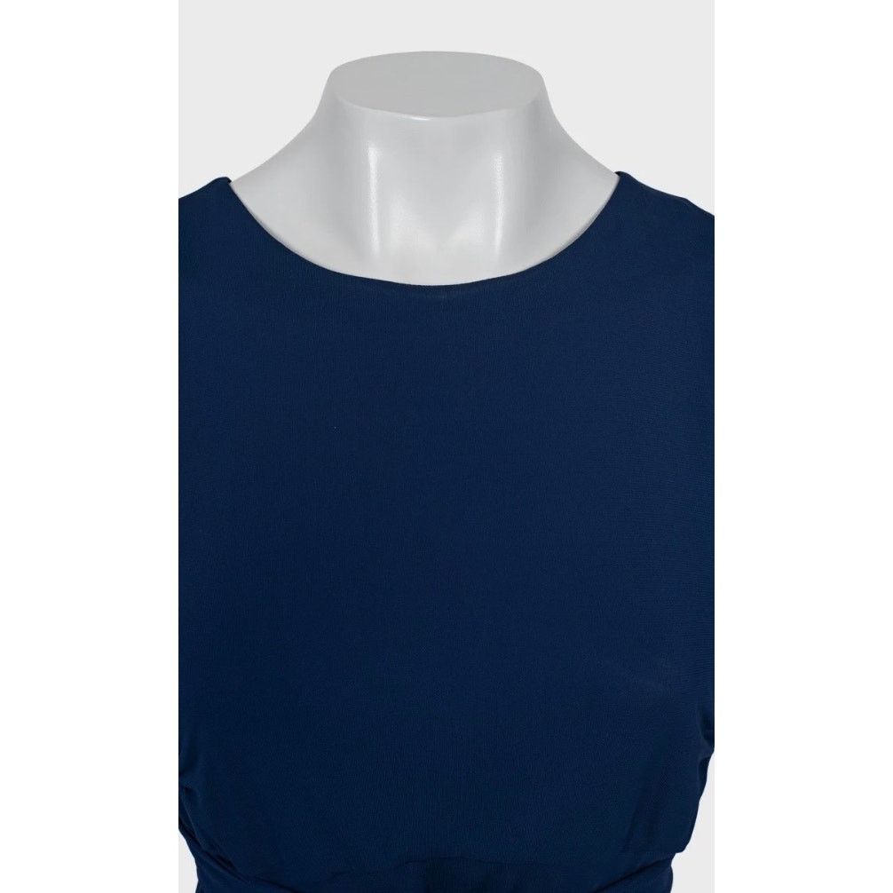 Yves Saint Laurent Saint Laurent Blue Tie-Waist Jumpsuit Sz. M/EU38 Size 27" / US 4 / IT 40 - 4 Thumbnail