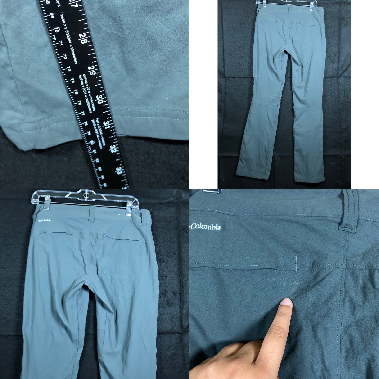 Vintage Columbia Women Pants Dark Gray Omni-Shade Advanced Repellency Straight Stretch 6 Size 28" / US 6 / IT 42 - 8 Thumbnail