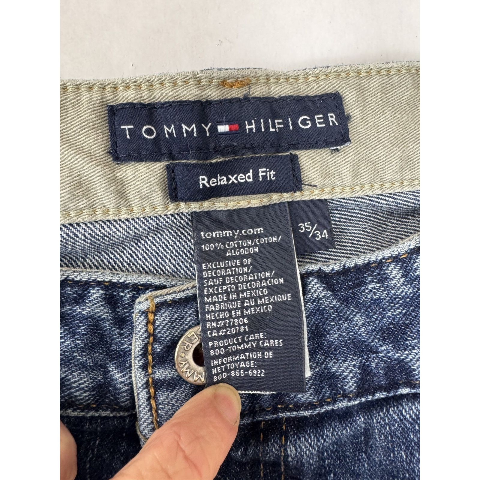 Tommy Hilfiger Y2K Tommy Hilfiger Men's Jeans Vintage 2000s Logo 34 * 34 Size US 34 / EU 50 - 3 Thumbnail