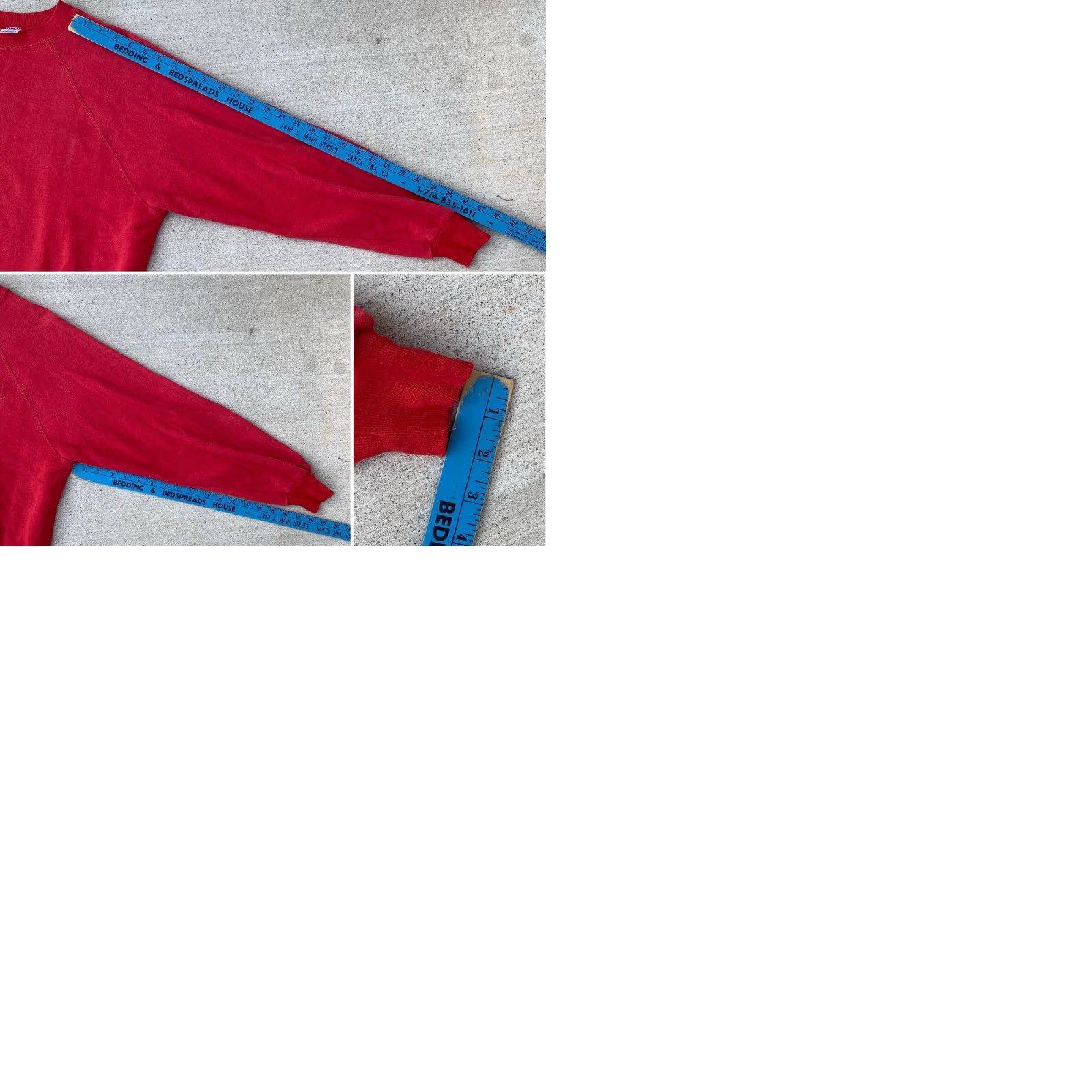 Sears VINTAGE Sears Sportswear Raglan Sweatshirt Worn Stains Sweatshirt Red XL Men Size US XL / EU 56 / 4 - 12 Thumbnail